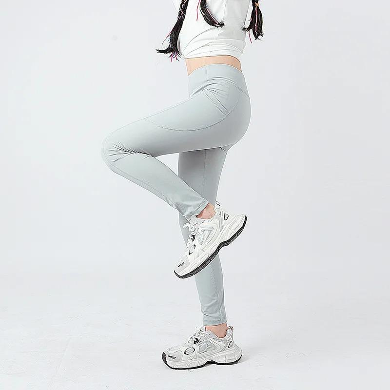 Новые спортивные штаны для девочек-подростков, летние тонкие детские быстросохнущие колготки, однотонные леггинсы с защитой от комаров, штаны «Акула» для 12, 13, 14 лет