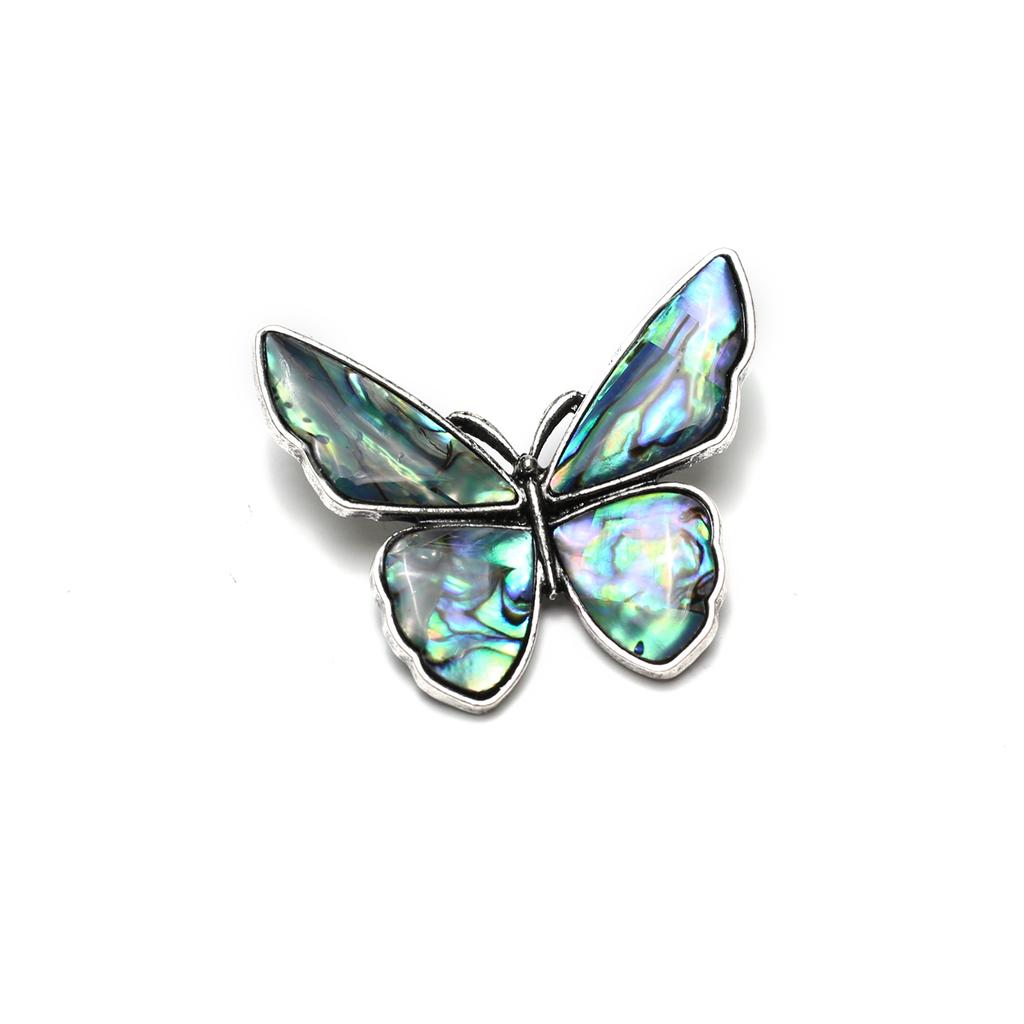 1Pc Fashion Natural Shell Butterfly Brooch Pin for Women Romantic Love Wedding Jewelry Bride Bridesmaids Gifts 50×43mm