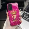 Чехол для Samsung Galaxy A52 A52S A72 A73 A53 A33 5G Модный Чехол с Буквами Жесткий Закаленный Стеклянный Задний Корпус с Мягким Краем Защитный