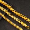 Imitation 24k Gold Twisted Boss Chain Men and Women Bracelets Thai Chain Sand Gold Net Celebrity Bracelet