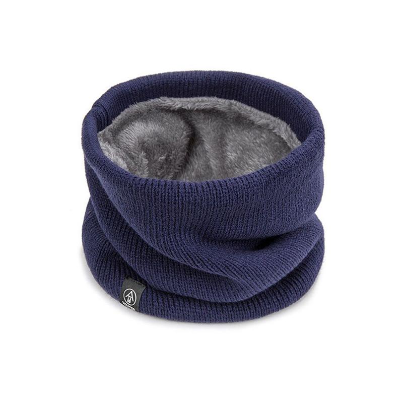 Вязаный шарф, зимний теплый шарф-снуд, однотонный утолщенный шерстяной меховой шарф для шеи, унисекс, мужские шарфы на шею, кольцо, женский пуловер, шарф