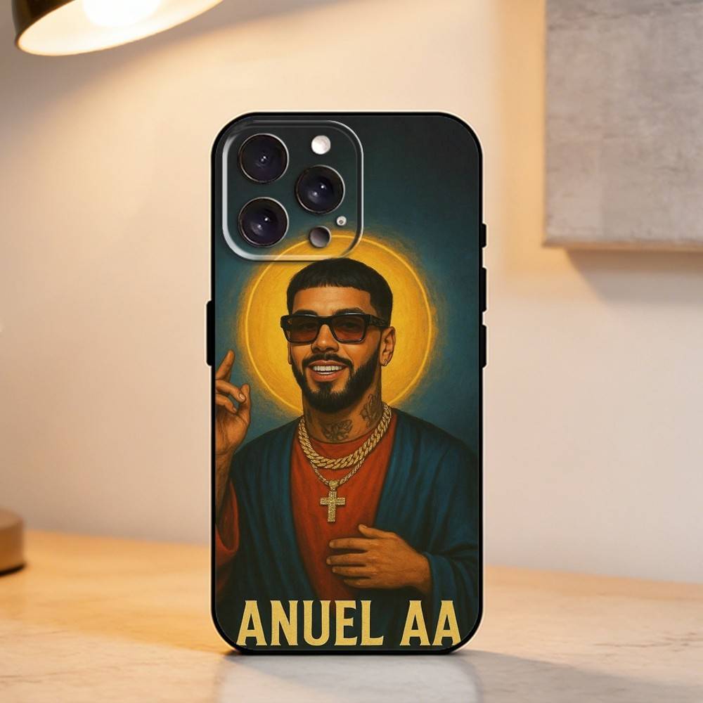 Rapper A- Anuel AA    Phone Case For iPhone 17,16,15,14,13,12,11 Plus,Pro Max,XS,Soft Silicone Black Cover