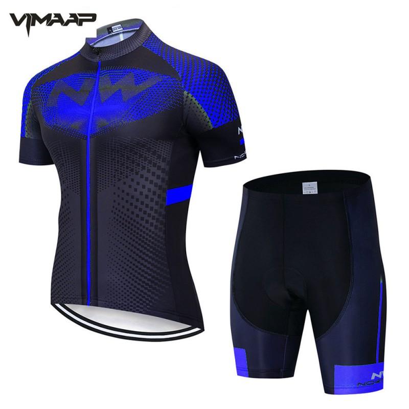 Mens Cycling Jersey Set Short Sleeve Breathable Mesh Bike Apparel Ride