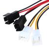 4-контактный разъем Molex/Ide для ПК с 3-контактным разъемом адаптера кабеля питания процессора/корпуса/корпуса вентилятора
