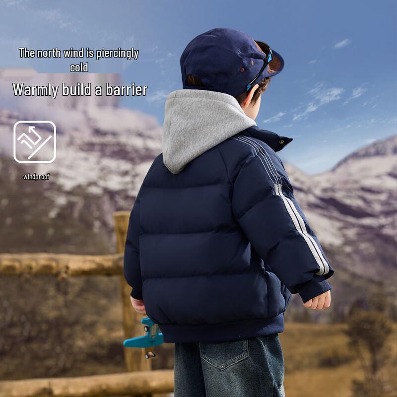 ASK JUNIOR Boys' Winter Waterproof College Padded Jacket