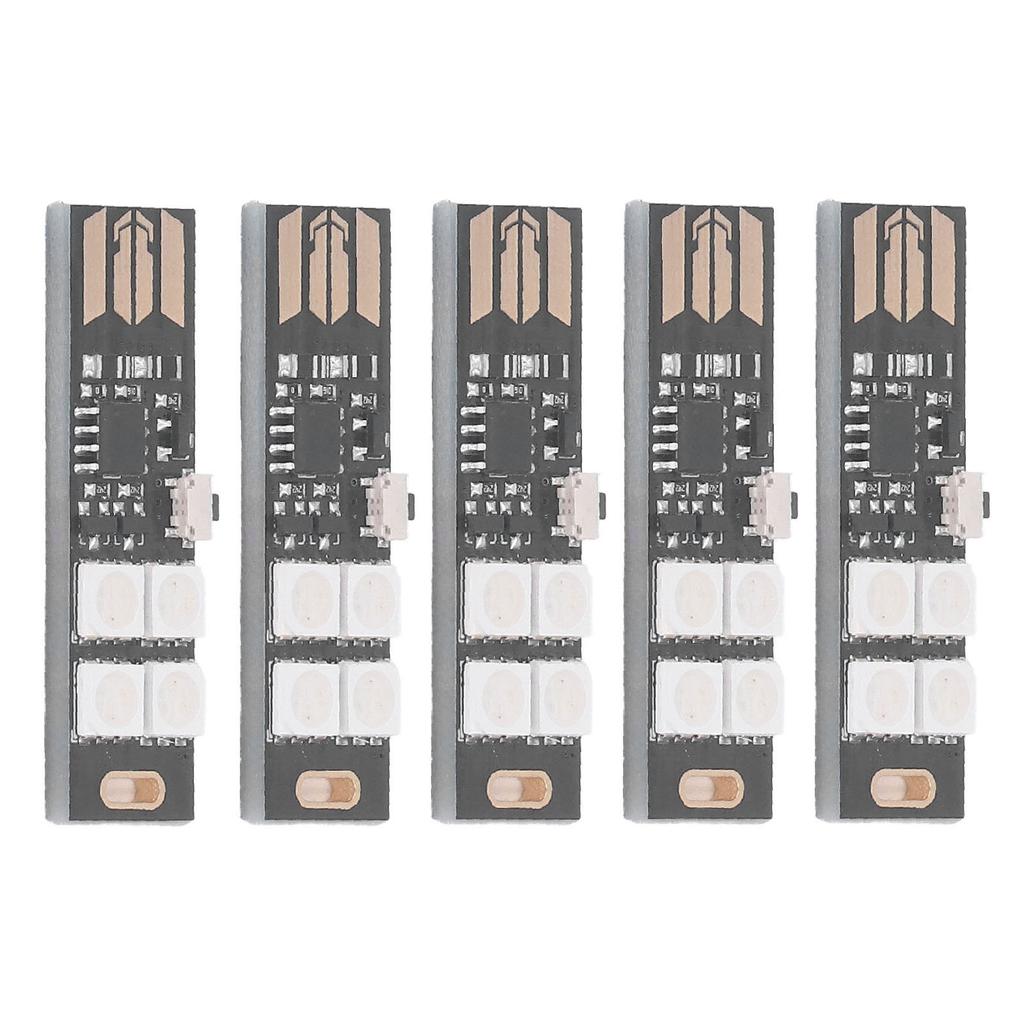 5 шт. Супер Мини USB Лампа Тонкая Ультратонкая Меняющая цвет 7 цветов RGB Ночник 4 LED ТВ