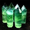 Radiant Natural Green Fluorite Quartz Crystal Point Hexagonal Wand For Healing And Reiki