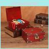 Wooden Vintage Girl Storage Box With Lid Jewelry And Organization Accessories