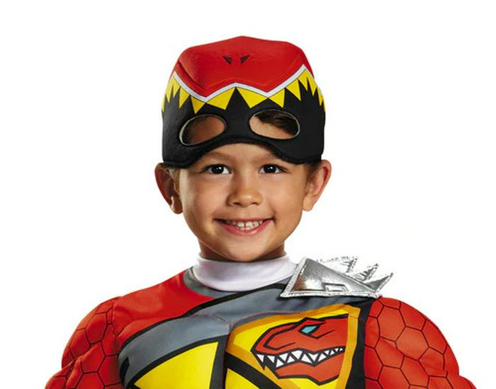 Костюм Power Rangers Red Dragon для детей с мускулами на вечеринку в честь Хэллоуина