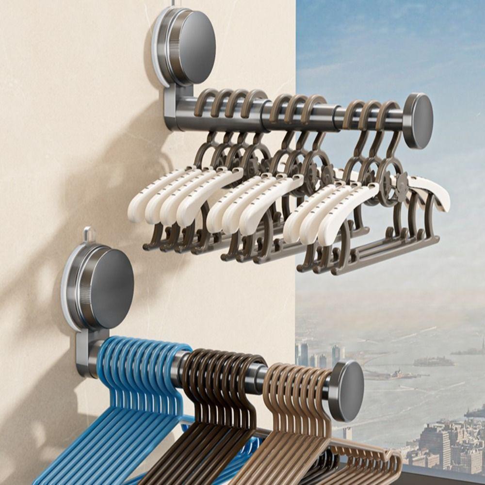 2 шт. Компактная вешалка для одежды, настенный органайзер для хранения, прочная стойка для хранения на балконе