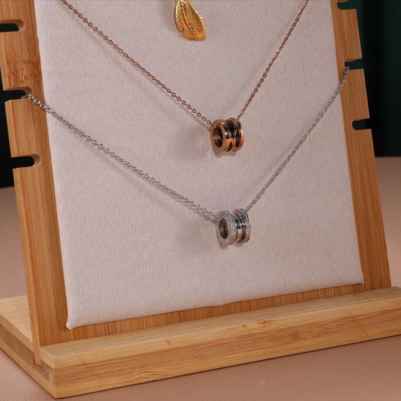 Bamboo and Wood Necklace Display Stand, Pendant Stand, L-shaped Vertical Jewelry Stand, Removable Jewelry Display Board, Jewelry Display Props