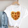 (Asian Size) Clothing Sweet Lovely Flower Trend  Casual Women Tee Top Short Sleeve T Shirt Fashion Print Lady Female Graphic T-shirts