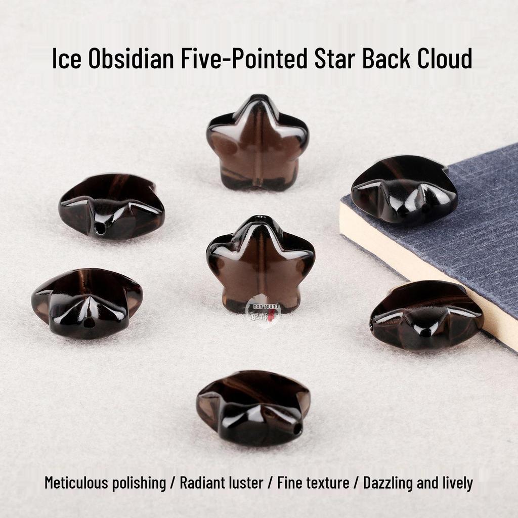 Бусины-подвески в виде пентаграммы из ледяного обсидиана для браслетов Wenwan своими руками