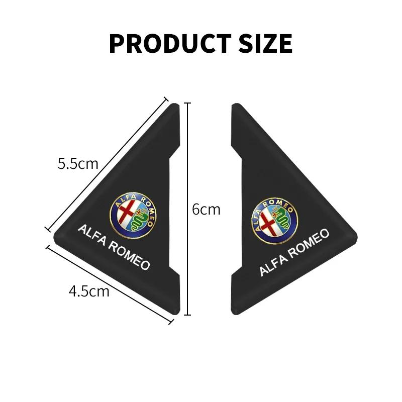 OXQI9 2pcs Auto Logo Car Door Guard Edge Corner Protector For Alfa Romeo Mito Brera 147 Giulietta 159 156 Stelvio Sportiva Giulia
