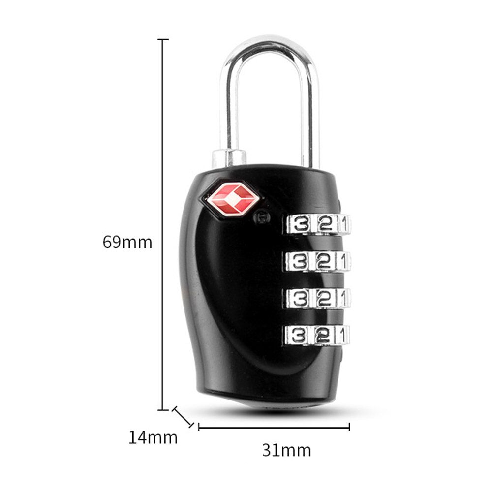 Luggage Anti-Thef 4 Digit Password Lock TSA Customs Code Lock Padlock Smart Combination Lock