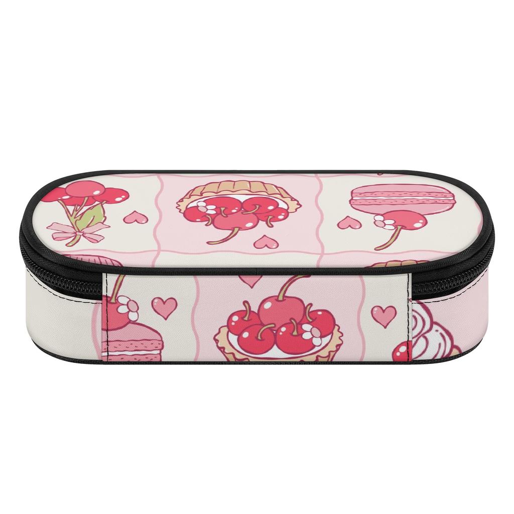 Pencil Bag Practical Strong Polyester Fabric Zip Around Closure with Mesh Pocket Removable Divider and Pen Slots for Boys Girls