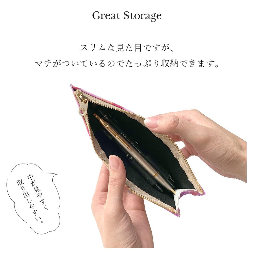 Пенал кожаный тонкий натуральная кожа компактный тонкий пенал держатель для ручек простой канцелярский воловья кожа витражное стекло фиолетовый женский мужской