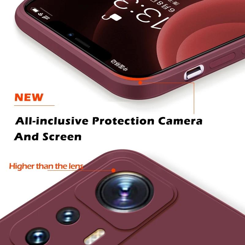 Чехол для Mi 12 T Pro, жидкий силиконовый чехол для телефона Xiaomi Mi 12X 12 Mi12 T Pro 12X 12 Lite, мягкий чехол для Xiaomi 12T Pro