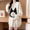 Sweater for Women Autumn Winter Thickened Pullover Warm Knitted Stretchy Long Sleeve Oversize Jumper Tops