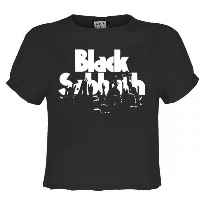 Amplified Womens/Ladies Crowd Black Sabbath Crop Top