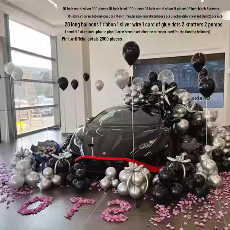 Car Showroom Balloon Chain Decoration for New Car Delivery Ceremony