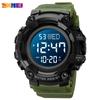 SKMEI Large Dial Stopwatch Sport Watches Mens LED Light Digital Wristwatches 5Bar Waterproof Countdown Clock reloj hombre 1968
