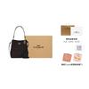COACH Town Canvas Leather Bucket Bag , Portable Crossbody Bag , Shoulder Bag Small Women's Dark Brown (Unisex) Shoulder Bags 2312 IMAA8