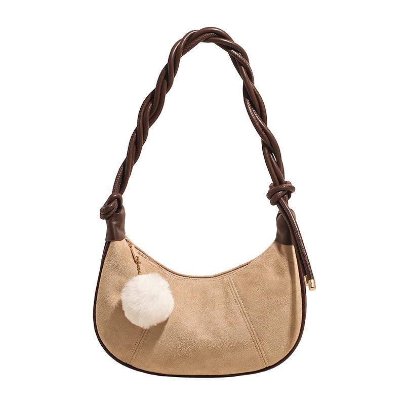 Модная сумка-пельмень для ручной носки женская 2025 осень и зима корейская ins простая универсальная сумка через плечо нишевый тренд сумка-мессенджер