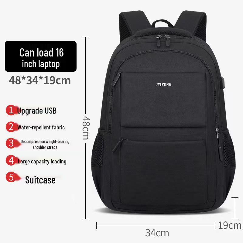 Мужской износостойкий школьный рюкзак из Оксфорда большой вместимости 16 дюймов