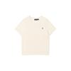 Polo Solid Color Pony Embroidered Crew Neck Slim Fit Short Sleeve Sweater Women Sweater Off-White 211957746-002