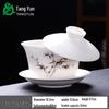 mutton-fat jade white porcelain sancai gaiwan - large