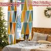 2pcs, 2D FLAT PRINTING Curtains (Without Rod) Colorful Stripes Modern Fashionable Curtainments Prints Light Filtering Curtains