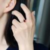 Классические овальные рубиновые кольца для женщин, элегантные, легкие, роскошные, с простым открытием, регулируемые на свадьбу, помолвку, серебряные украшения, подарок