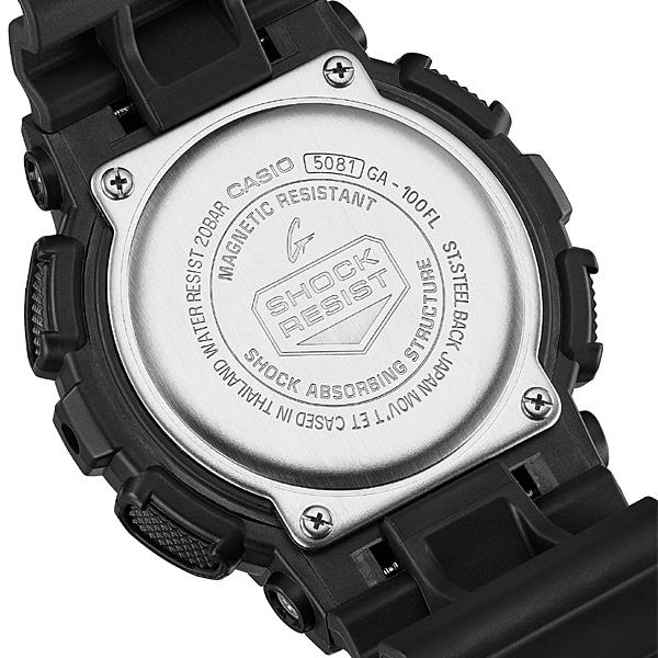 Casio Мужские часы G-SHOCK GA-100FL-1AJF [G-SHOCK Flame inside Series] Круглые часы из черной смолы