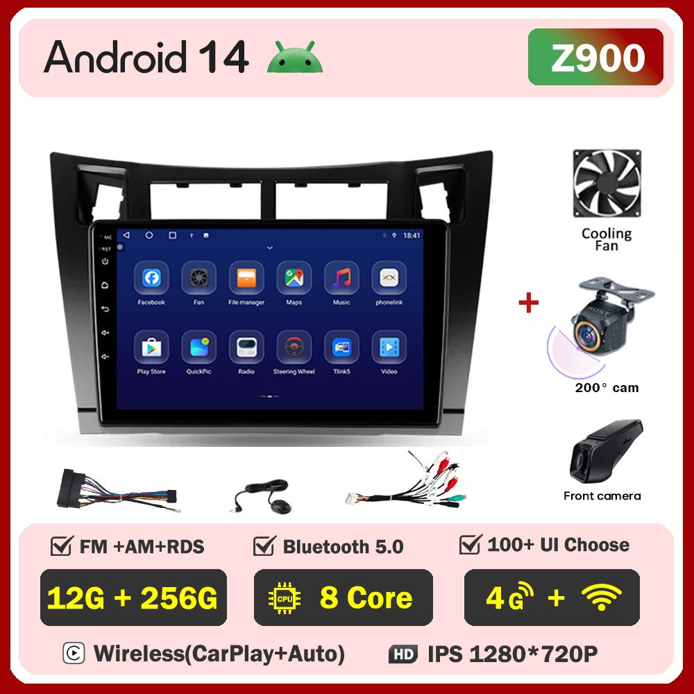 Для Toyota Yaris XP90 2005 - 2012 Автомобильный радиоплеер Car Carplay Screen Autoradio Mirror Link Car Intelligent Systems Сенсорный экран