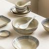 Керамический набор посуды Серия Норичниковых Миски и тарелки, Бытовые высокоценные миски для риса, Блюда и тарелки