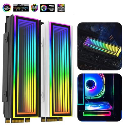 Алюминиевый ARGB радиатор-охладитель для M.2 SSD 5V 3Pin ARGB Aura Sync для M.2 2280 NVME NGFF твердотельного накопителя Радиатор Охлаждающая подставка