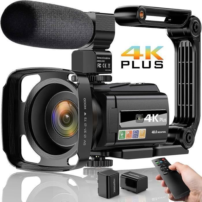Caméscope 4K Caméra Vidéo UHD 48MP WiFi IR Vision Nocturne,Zoom Numérique 16X .
