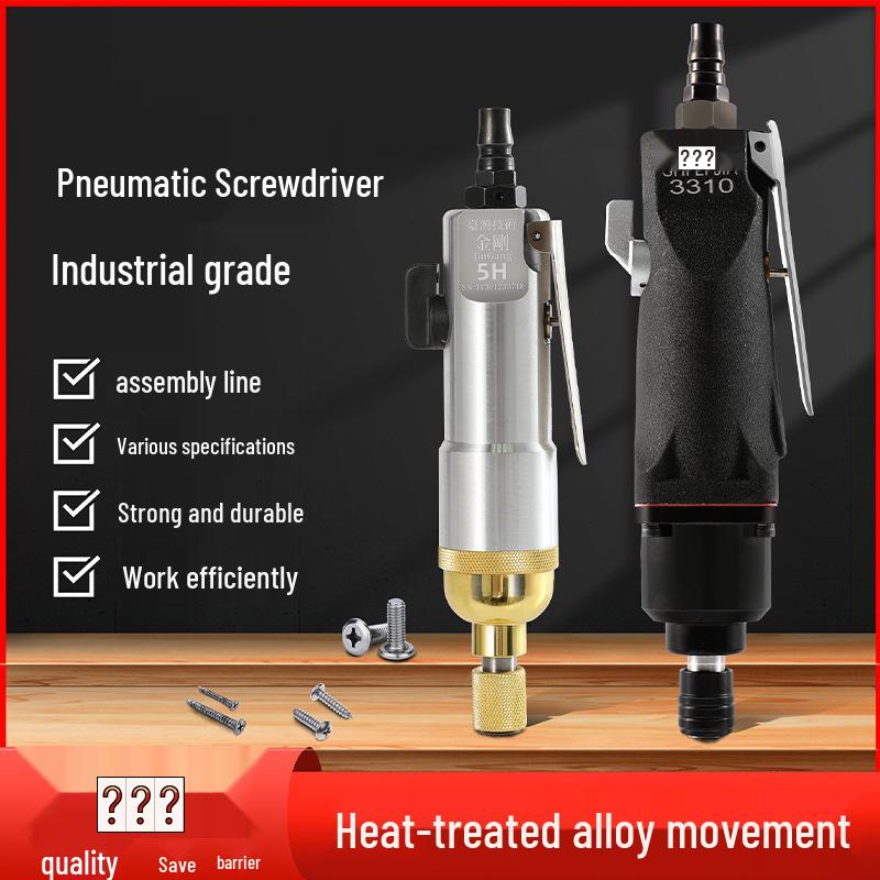 Industrial High-Torque Pneumatic Screwdriver for Woodworking with Hex Socket