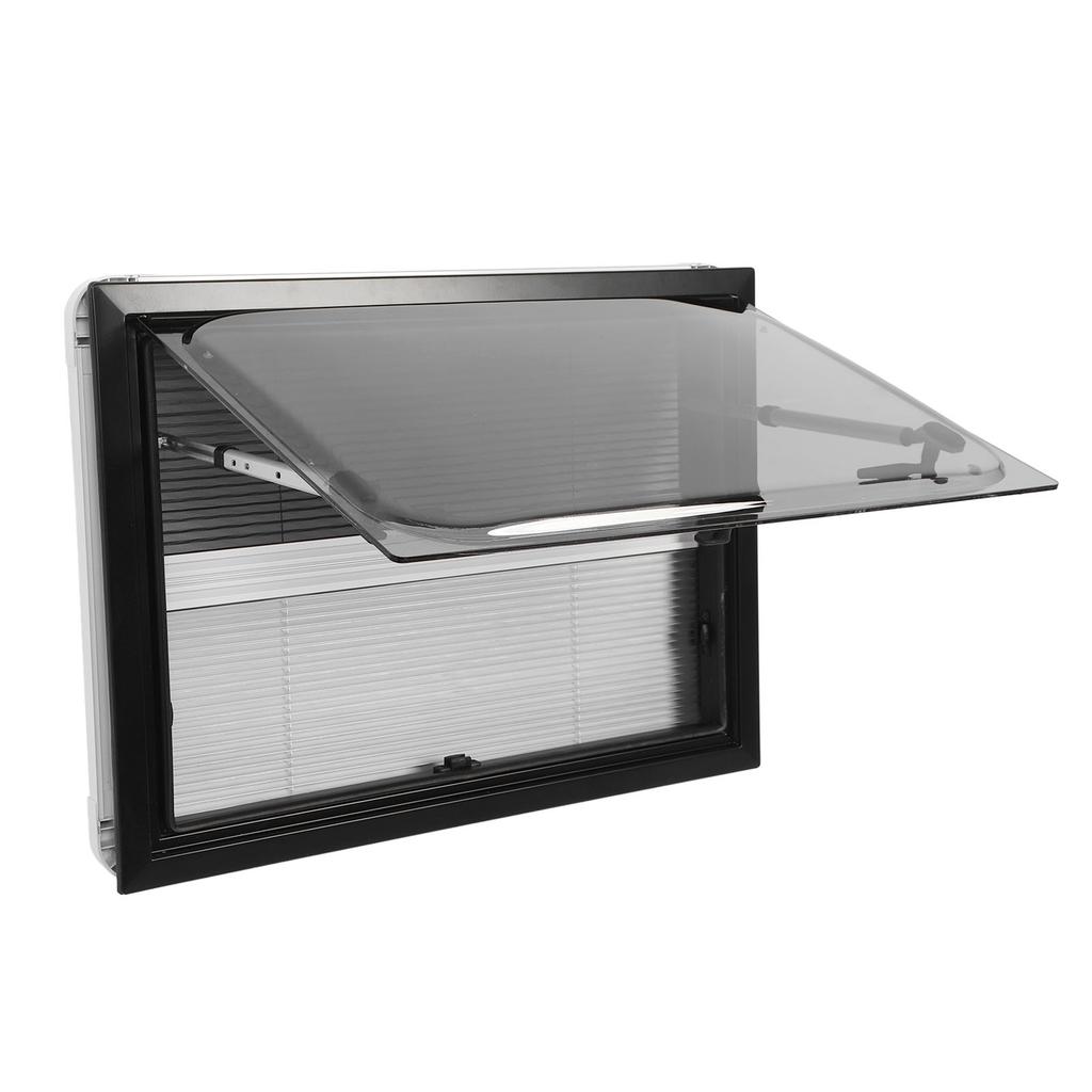 28 X 16 Inch RV Window with Screen Sunshade Double Layer Right Angle Push Out Window for Trailer