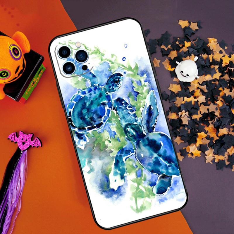 Милый бампер-чехол с морской черепахой для iPhone 16 15 14 Pro Max 11 12 13 Pro Max Mini XR 16e 16 15 Plus Чехол для телефона
