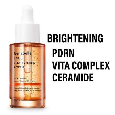 Jenabelle PDRN Salmon Vita Тонизирующая ампула 30 мл – Осветляющая и увлажняющая формула для повторного тонизирования (Одинарный / Двойной набор)