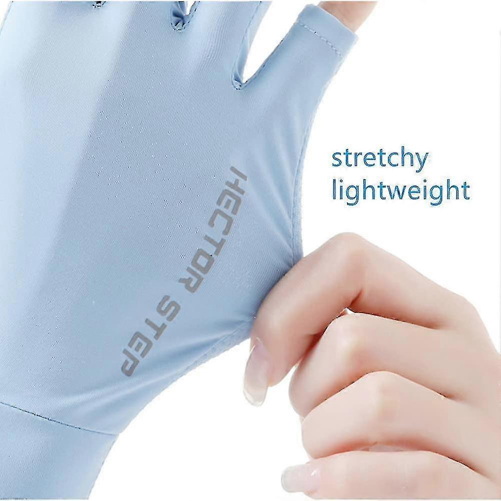 UPF 50+ Fingerless Sun Gloves for UV Protection Hand Cover for Women Fishing, Driving, Cycling & Hiking