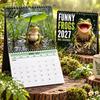 Calendar for Dormitory 2027 Funny Frog Wall Calendar, Cute Animal Illustration Monthly Planner Practical Gift Colleagues Home Office, Mark