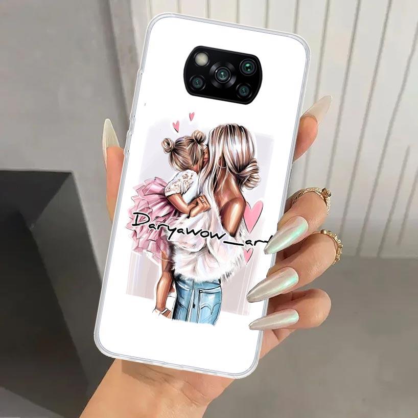 Чехол для телефона «Мама и Малыш» для Xiaomi Poco X5 X6 X7 Pro F7 Ultra M7 Redmi 15 15C 13 13C 12 12C 10 10A 10C 9 9A 9C 9T Оболочка Poco X