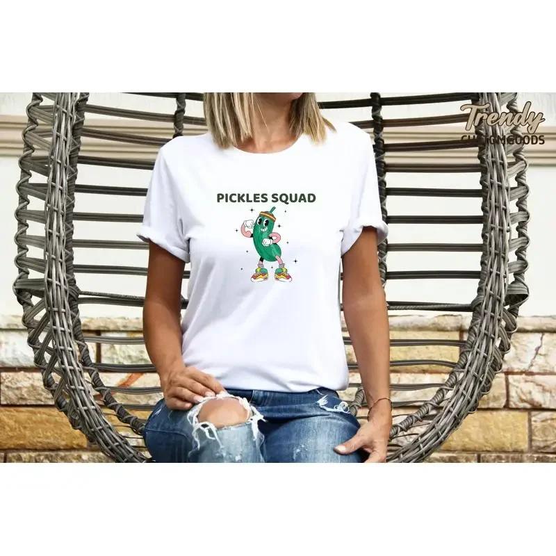 Pickle Squad T Shirt Funny Canning Season Lover Pickles For Gardener Vegetarian Jar