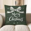 Home Decor Merry Christmas Bow Decorative Pillow Cover Pattern Cushion Cover Suitable For Sofa Bedroom Car Pillow Cover