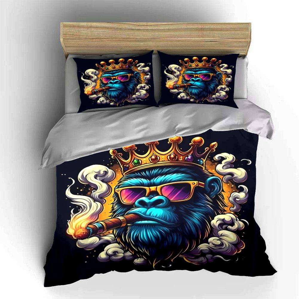 "Majestic Gorilla Vibes" Bedding sets Duvet covers Pillowcases(1* Duvet Cover 2* Pillowcases without duvet insert)