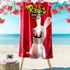 Полотенце для пляжа Rabbids Invasion Tale, Большое, Мягкое, Быстросохнущее, для Пляжа, Кемпинга, Плавания