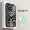 Аниме комиксы Атака на титанов Чехол для телефона для iPhone 15 Pro Max 14 Plus 12 Mini 11 13 14 Pro Max Magsafe Беспроводная зарядка Стекло